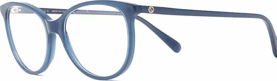 Frauen Gucci Brillen | Brille Mit Rundem Gestell - Blau