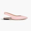 Frauen Sergio Rossi Ballerinas | Flache Slingback-Schuhe Aus Leder - Pink - Eu 35.5