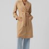 Frauen Vero Moda Mantel | Trenchcoat Vero Moda Vmlou Long Trenchcoat Noos Gr. M (38), Braun (Tannin) Damen Mantel Ubergangsmantel