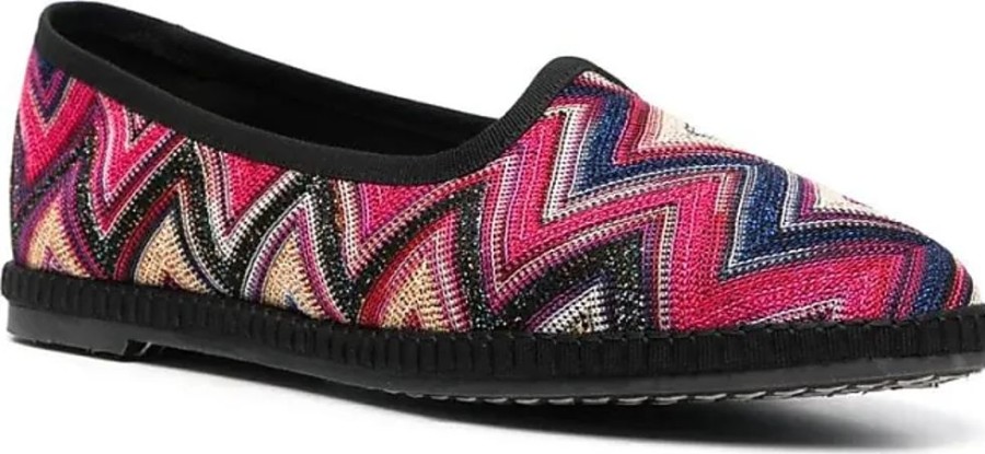 Frauen Missoni Ballerinas | Ballerinas Mit Zickzackmuster - Rosa