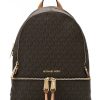 Frauen Michael Kors Taschen | Mittelgroser Rhea Rucksack Mit Logo-Print - Braun