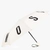 Frauen Moschino Regenschirme | Folding Umbrella With Logo, Unisex, Cream