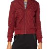 Frauen Urban Classics Jacken | Damen Diamond Quilt Nylon Jacket Jacke, Burgundy, Xs