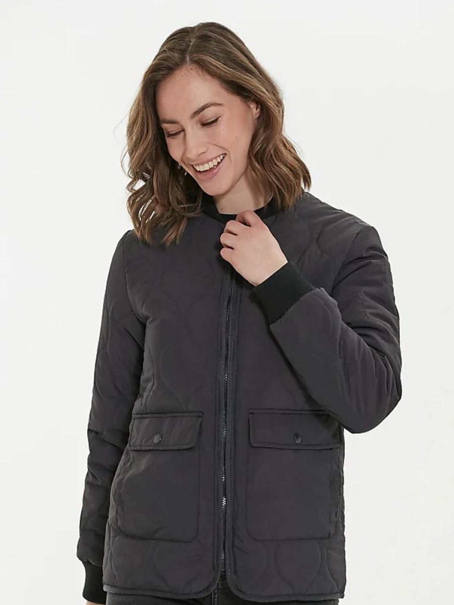 Frauen Weather Report Jacken | Steppjacke Weather Report Eilish Gr. 38, Grau (Dunkelgrau) Herren Jacken Steppjacken In Tollem Steppdesign