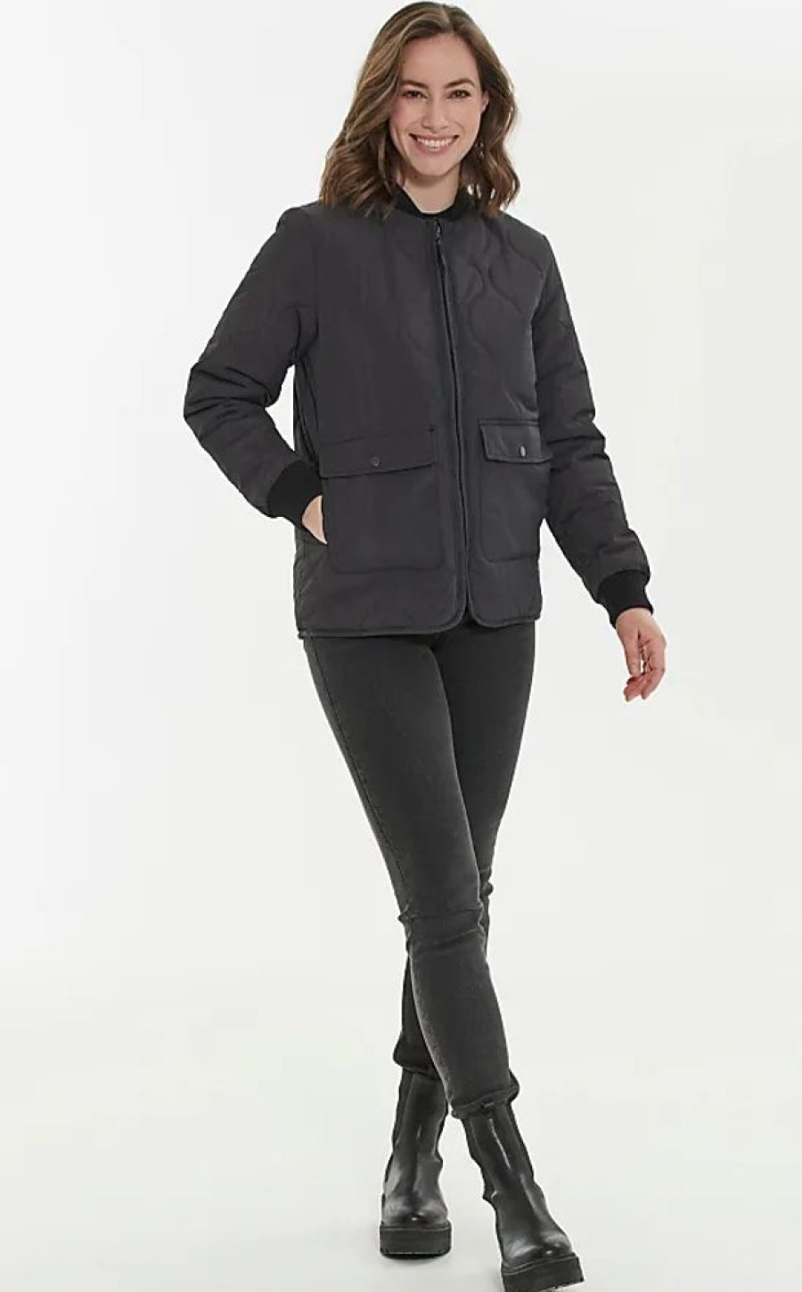 Frauen Weather Report Jacken | Steppjacke Weather Report Eilish Gr. 38, Grau (Dunkelgrau) Herren Jacken Steppjacken In Tollem Steppdesign