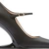 Frauen N°21 Pumps | Spitze Pumps In Satinoptik 100Mm - Schwarz