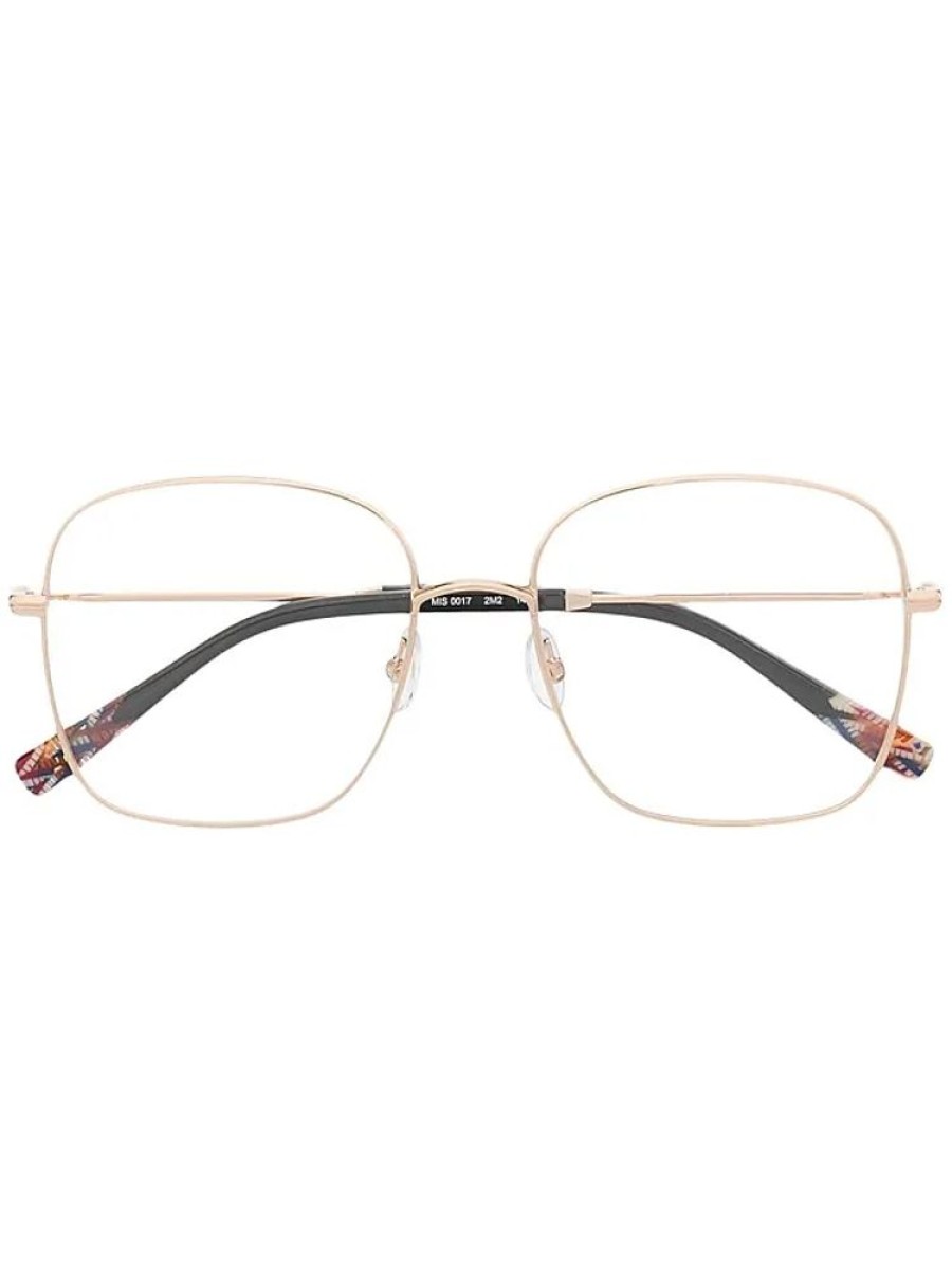 Frauen Missoni Brillen | Eckige Brille Im Oversized-Look - Gold