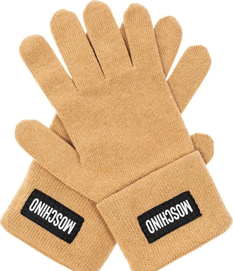 Frauen Moschino Handschuhe | Handschuhe Mit Logo Moschino