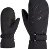 Frauen Ziener Handschuhe | Damen Korvana Ski-Faustling / Wintersport | Warm, Atmungsaktiv, Black, 7,5