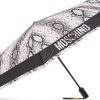 Frauen Moschino Regenschirme | Umbrella With Logo, Unisex, Grey