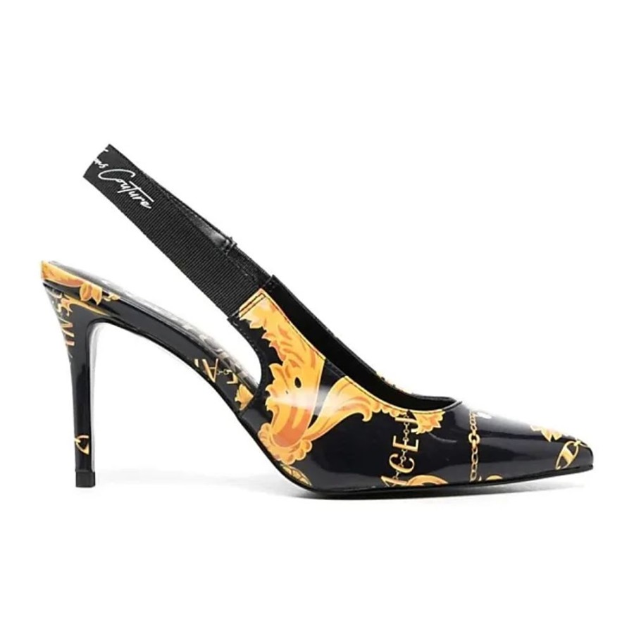 Frauen Versace Jeans Couture Ballerinas | Scarlett Printed Patent Pu Schuhe Versace Jeans Couture