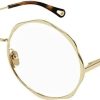 Frauen Chloé Brillen | Metallische Optische Brille Fur Damen Chloe