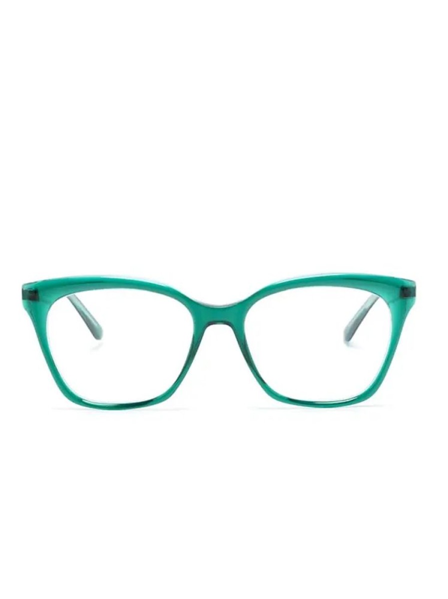 Frauen Karl Lagerfeld Brillen | Cat-Eye-Brille Mit Logo - Grun