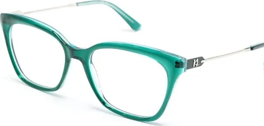 Frauen Karl Lagerfeld Brillen | Cat-Eye-Brille Mit Logo - Grun