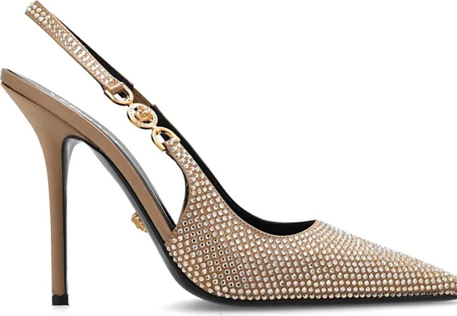 Frauen Versace Pumps | Crystal-Embellished Pumps, Womens, Beige