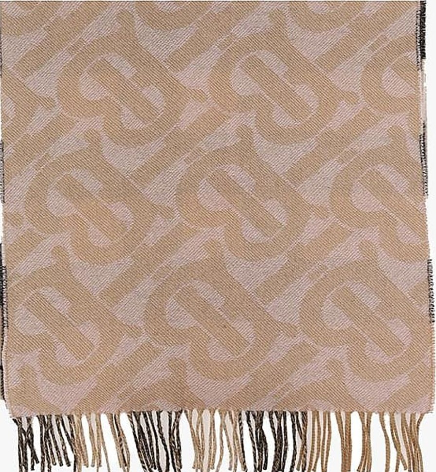 Frauen Burberry Schals | Reversible Cashmere Scarf, Unisex, Beige