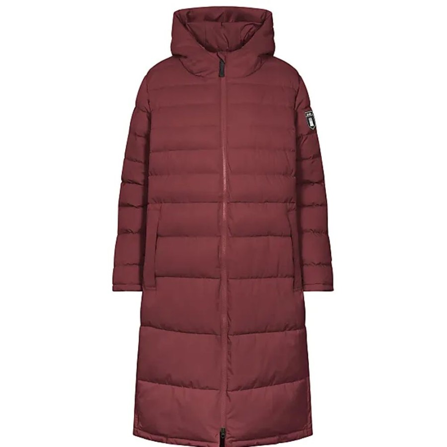 Frauen Derbe Mantel | Bigholm Damen Winterjacke Dunkel Rot Gefuttert Tibetan Red, 36