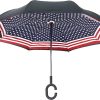 Frauen Nufoot Regenschirme | Unisex-Erwachsene Us-Flagge Topsy Turvy Regenschirm