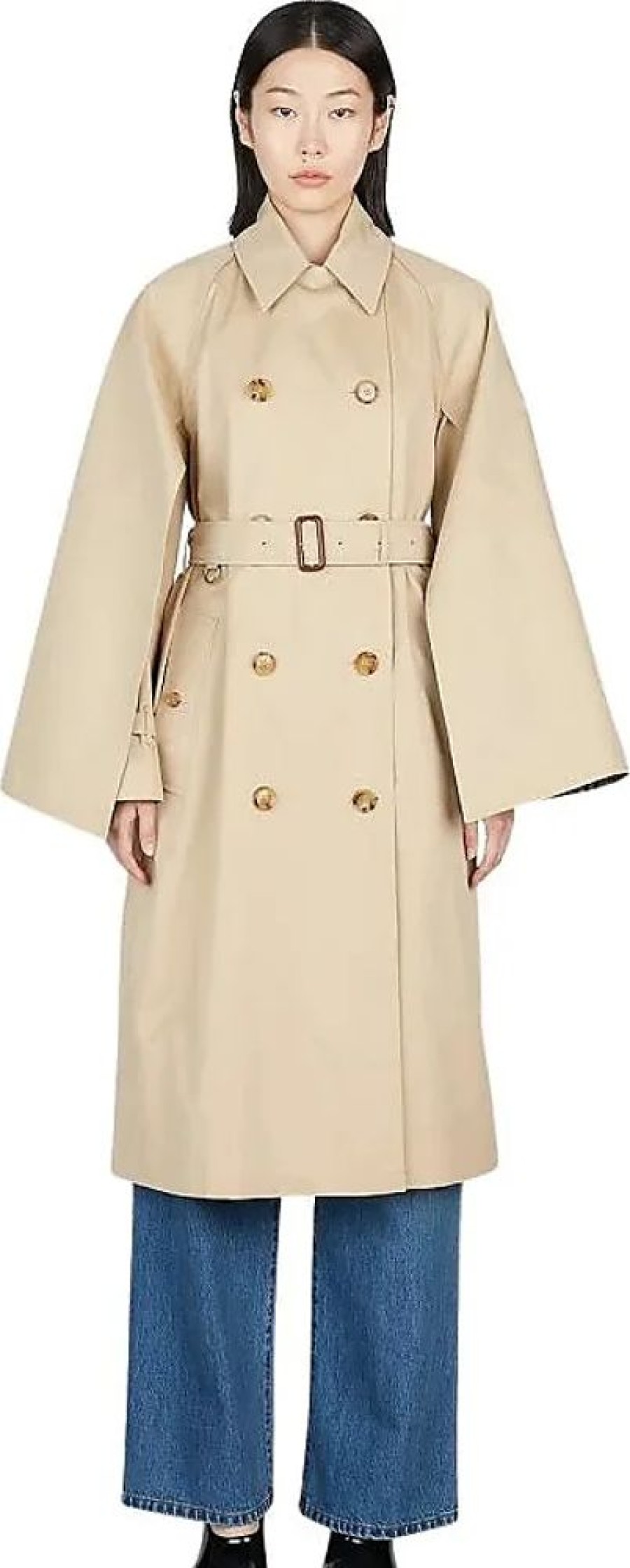 Frauen Burberry Mantel | Doppelreihiger Trenchcoat Mit Cape-Armeln Burberry