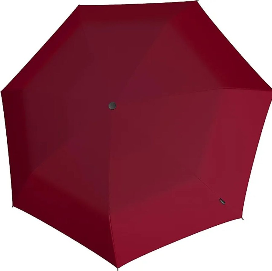 Frauen Knirps Regenschirme | Taschenregenschirm Knirps T.020 Small Manual, Dark Red Rot (Dark Red) Regenschirme Taschenschirme