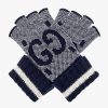 Frauen Gucci Handschuhe | Cashmere Fingerless Gloves, Womens, Navy Blue