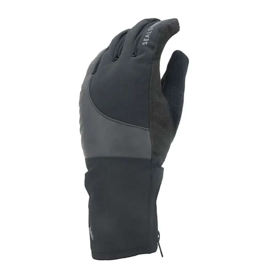 Frauen Sealskinz Handschuhe | Unisex Wasserdichter Kaltes Wetter Reflektierender Handschuh Fur Radfahren - Schwarz, Xl