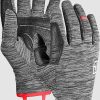 Frauen Ortovox Handschuhe | Fleece Light Handschuhe Black Steel Blend