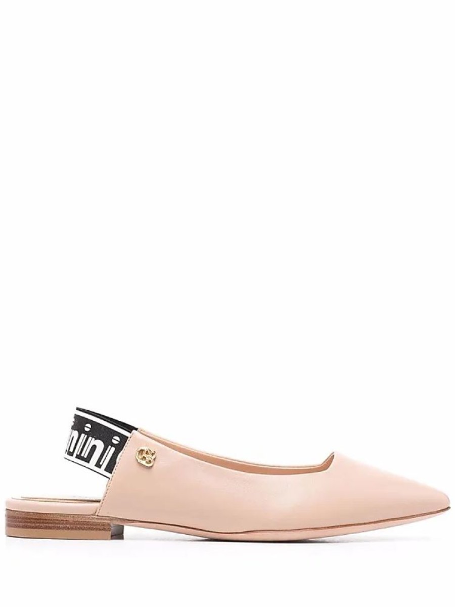 Frauen Baldinini Ballerinas | Spitze Slingback-Ballerinas - Nude