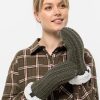 Frauen Jack Wolfskin Handschuhe | Strickhandschuhe Jack Wolfskin Highloft Knit Mitten W Gr. M (38/40), Grun (Island, Moss) Damen Handschuhe Fingerhandschuhe