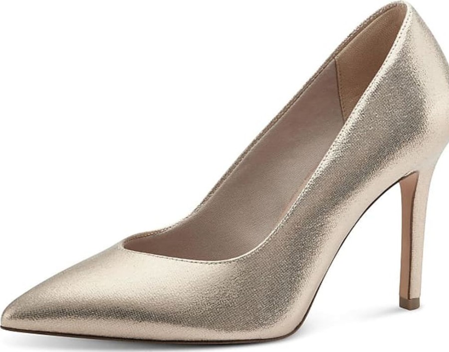 Frauen Tamaris Pumps | Damen Pumps, Light Gold Glam, 40 Eu