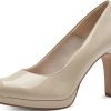 Frauen Tamaris Pumps | Damen Klassische Pumps, Frauen Absatzschuhe,Touchit-Fusbett,Bequem,Absatzschuhe,High Heels,Heels,Stoeckelschuhe,Beige Patent,37 Eu