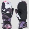 Frauen Roxy Handschuhe | Jetty Faustlinge True Black Blurry Flower