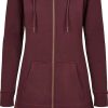 Frauen Urban Classics Mantel | Sweatjacke Urban Classics Damen Ladies Sweat Parka Gr. 4Xl, Rot (Redwine) Damen Sweatjacken