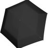 Frauen Knirps Regenschirme | Taschenregenschirm Knirps As.050 Slim Small Manual, Uni Black Schwarz (Uni Black) Regenschirme Taschenschirme