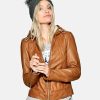 Frauen Maze Jacken | Lederjacke Maze Keys Gr. L, Braun (Cognac) Damen Jacken Lederjacken