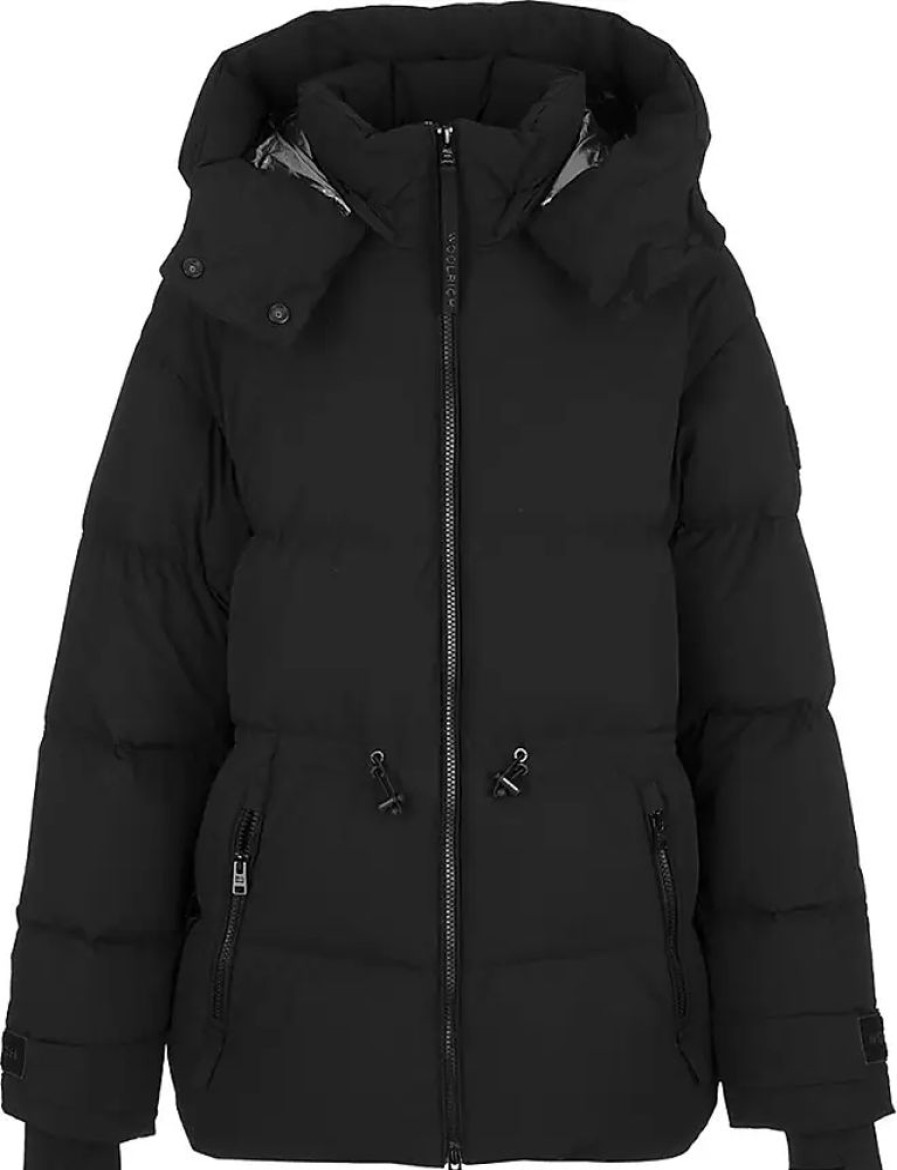 Frauen Woolrich Jacken | Matt Stretch Puffer Jacket - Grose: M, Color: Black