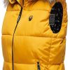 Frauen Marikoo Westen | Damen Weste Jacke Steppweste Outdoor Steppjacke Eisflo21 Gelb 38 - M