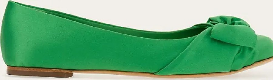 Frauen Ferragamo Ballerinas | Damen Ballerina Mit Vara-Schleife Grass Green Grose 36.5