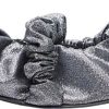 Frauen Ganni Ballerinas | Metallic Scrunchie Ballerina Flats Ganni