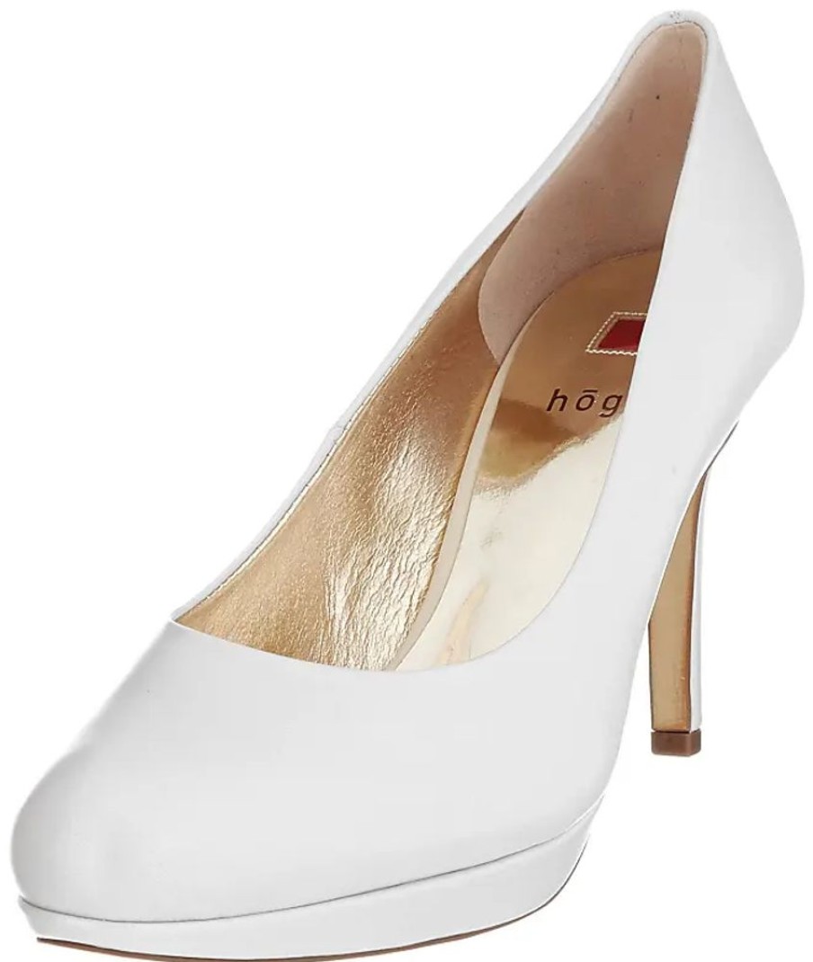 Frauen Högl Pumps | Hogl Damen Studio 80 Pumps, Perlweiss, 38.5 Eu