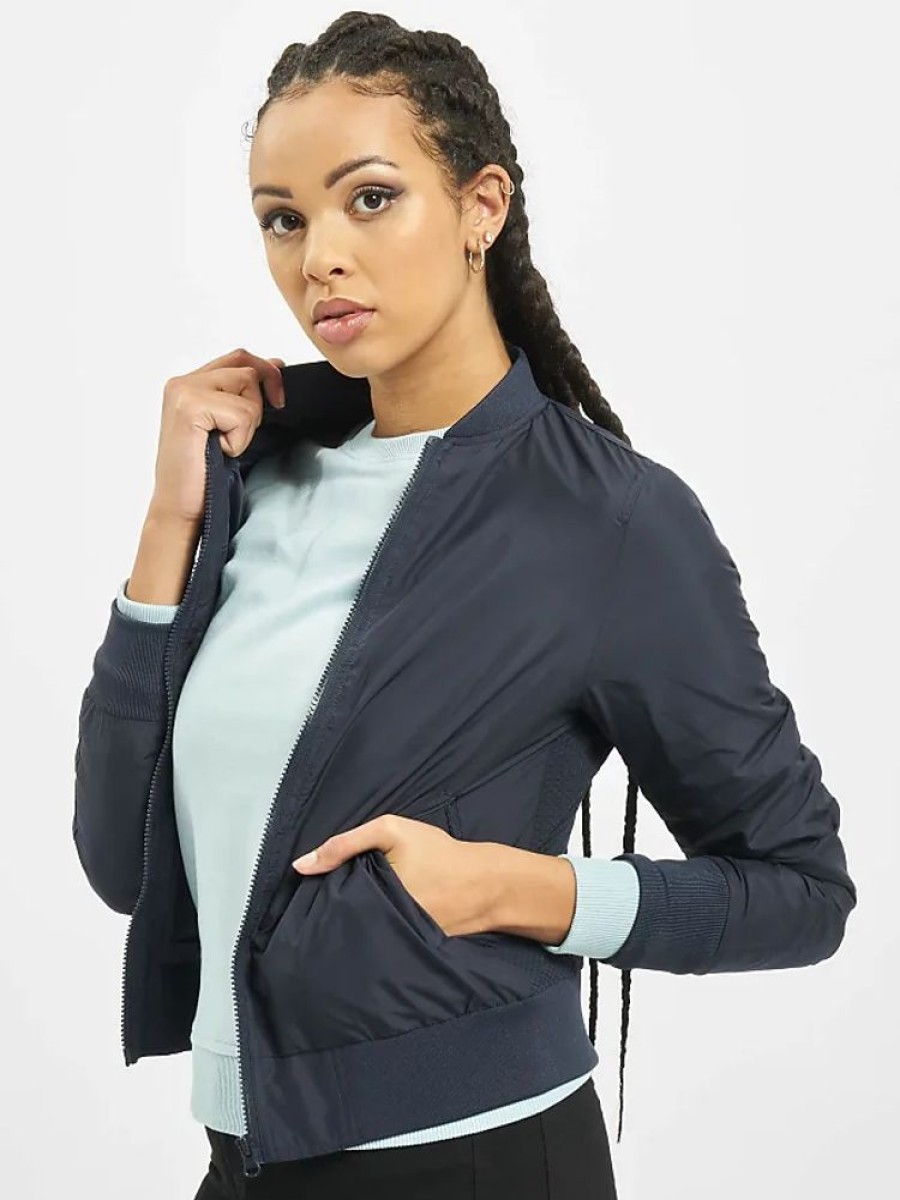 Frauen Urban Classics Jacken | Ladies Light Bomber Jacket In Blau