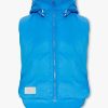 Frauen Yves Salomon Westen | Cropped Vest With Hood, Womens, Blue