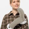 Frauen Jack Wolfskin Handschuhe | Strickhandschuhe Jack Wolfskin Highloft Knit Mitten W Gr. M (38/40), Grau (Dusty, Grey) Damen Handschuhe Fingerhandschuhe