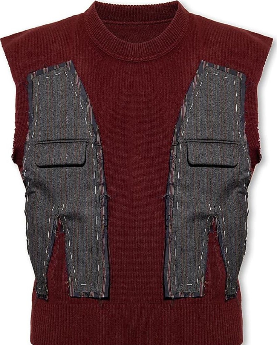 Frauen Maison Margiela Westen | Wool Vest, Mens, Burgundy