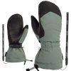 Frauen Ziener Handschuhe | Damen Kilati Ski-Faustling / Wintersport | Wasserdicht, Wolle, Freeride, Green Mud, 8,5