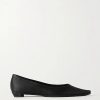 Frauen The Row Ballerinas | Claudette Ballerinas Aus Satin - Schwarz