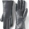 Frauen Lands End Handschuhe | Lederhandschuhe Mit Kaschmirfutter, Damen, Grose:Xl Regular, Grau, Kaschmir/Leder, By Lands End