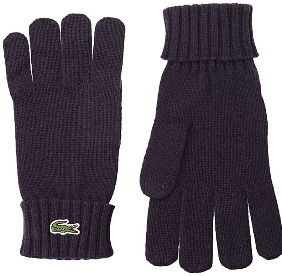 Frauen Lacoste Handschuhe | Unisex Rv0452 Cold Weather Gloves, Marine, S