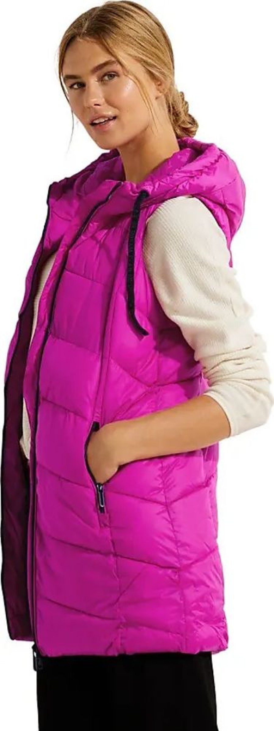 Frauen Cecil Westen | Damen B220186 Steppweste Lang, Bright Pink,Xxl