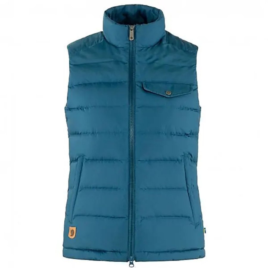 Frauen Fjällräven Westen | Greenland Down Liner Vest Daunenweste Fur Damen | Blau